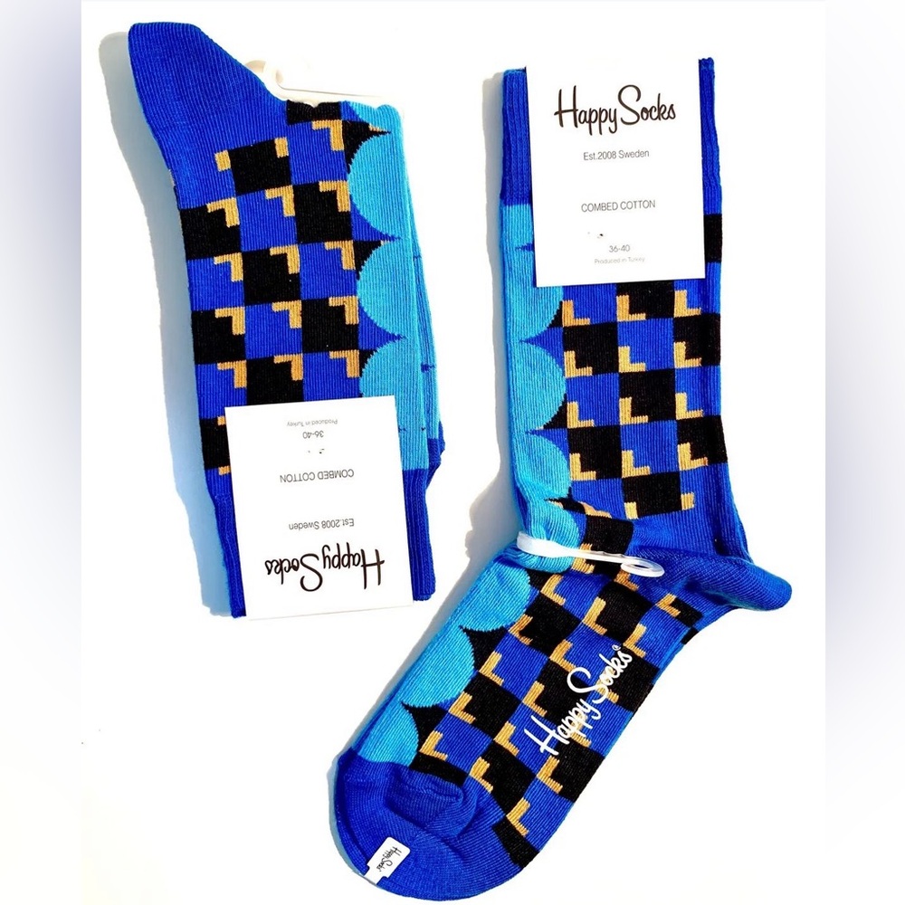 Happy socks women’s Bold Style Retro sock size：5-7.5